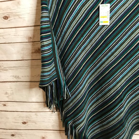 Blue Multi Hankerchief Poncho - Picture 7 of 8